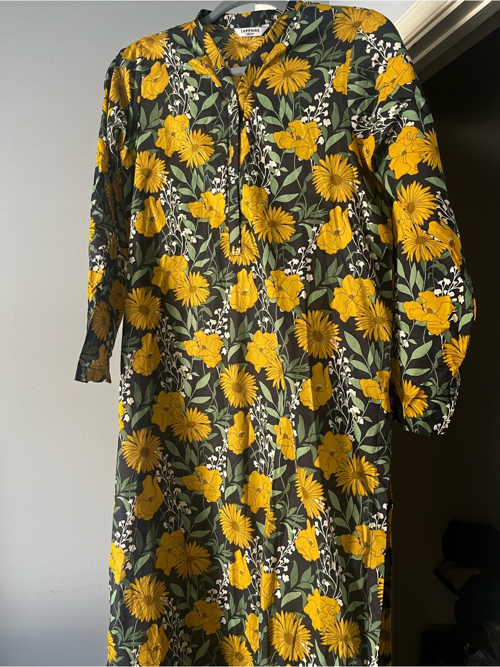Sapphire Pakistani Yellow Floral 2pc Dress